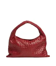 BOTTEGA VENETA Hop Small $3900 Rosewood Leather Shoulder Bag New