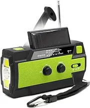 Weather Radio Solar Hand Crank Emergency Radio 4 Ways Powered AM/FM/SW/NOAA Weather Alert Portable Radio with Flashlight, Reading Lamp