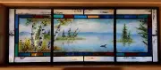 One Of A Kind Custom Stained Glass Impressionistic Nature Scenes Transom
