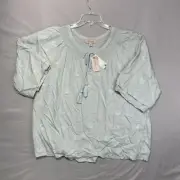 $78 NEW Philosophy Woman Blue Bohemian Peasant Blouse Floral Size 2X Boho Tassel