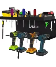 LADECH Cordless Drill Tool Organizer - Drill holder storage wall mount shelf rac