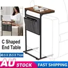C Shaped End Table with Storage Bag Living Room&Bedroom W/ Side Storage Bag AU
