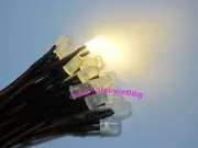 50pcs, 5mm Warm White Diffused Led 9V 12V DC Pre-Wired Leds Light Bulb 20CM New