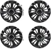 4PCS Hub Cap Compatible for Tesla Model Y 19 Inch Replacement Wheel Cap Automobile Hubcap Full Rim Cover Accessories 2018-2024(LR Gun Grey)