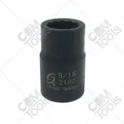 Sunex 218Z 1/2" Drive 12 Point 9/16" Impact Socket