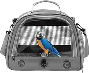 Bird Travel Carrier with Perch, Parrot Transport Carrier Bag, Portable Parrot Carrier for Walking, Bird Carrier Bag with Ventilation, Comfortable Bird Travel Carrier, Zippered Bird Transport Bag