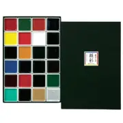 Akashiya Gansai Watercolor Paint 24 Colors AP260-24V from Japan New