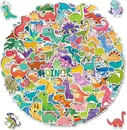 100PCS Dinosaur Stickers, Cute Waterproof Cartoon Stickers for Kids, for Stationery, Luggage, Teaching Rewards(Dinosaurs)
