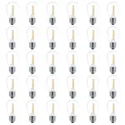 30 Pack S14 Edison String Light Bulbs, 1 Watt Replacement Bulbs for Outdoor S...