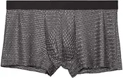 [Evankin] Men's Boxer Brief Underwear Ice Silk Mesh Breathable Underpants See Through Mesh Sexy Lingerie Shorts