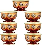 Ciieeo 7pcs Feng Shui Alloy Offering Bowl - Worship Cup, Buddhist Water Bowl, Smudging Bowl, Incense Burner Holder for Meditation, Healing, Balancing