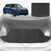6D Diamond Car Boot Mat for MINI Cooper 5-Door Hatch (F55)2014-2024-upper+lower-Cargo Mat-Black-Outback GT