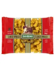 San Remo Spiral Pasta Nodles Dinner Packet Premium Quality Macaroni Spirals 500g