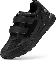 [FitVille] Mens Extra Wide Trainers Lightweight Comfortable Walking Shoes Breathable Running Sneakers for Plantar Fasciitis Flat Feet - Rebound Core V8