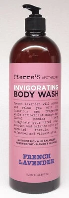 1 Pierre'S Apothecary FRENCH LAVENDER Invigorating Body Wash 33.8oz