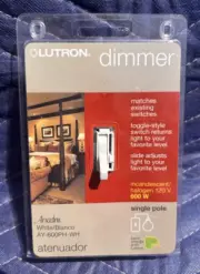 Lutron Ariadni Slide Single-Pole Toggle Light Dimmer Switch White AY-600PH-WH