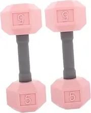 JUMPLAWN 2Pcs Silicone Dumbbells Set Adorable Hand Weights for Compact for Promotes Muscle Development Fun Exercise Equipment for Home Gym and Kindergarten
