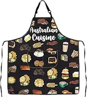 G2TUP Cooking Dishes Recipes Soup Apron With Pockets Australian Cuisine Kitchen Gift Cooking Baking Chef Gift