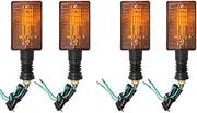LED Indicator Blinkers Amber Lamp Accessories 2/4 Pcs Motorcycle Rear Brake Turn Signal Lights Indicators For YA&MA&HA XT350 XT600 XT550 XT250 FZ750 1985-2000 Amber Lamps(4pcs)