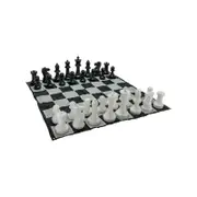 Mega Size Plastic Outdoor Chess Game Set w/Mat 1.5x1.5m
