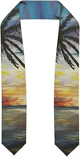 [EdWal] Tropical Sunset print Graduation Stole and Sash Class for Unisex Adult Honor Stole Honor Stole of 2025