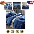 Elegant Navy Blue Deep Pocket Sheets Set - 6-Piece Luxury Full Bedding Solution