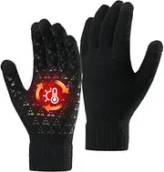 [Janurium] Winter Gloves Women | Warm Knit Gloves,Cold Weather Thermal Warm Gloves, Warm Knit Gloves Touchscreen for Hiking Driving Running Cycling