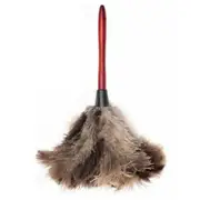 Dust Cleaning Tool Anti-static Ostrich Feather Fur Brush Wooden Handle Duster
