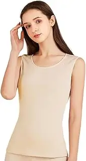 [DAISYSILK] Women’s Silk Velvet Thermal Vest – Fleece Lined Sleeveless Base Layer | Lightweight Warm Winter Undershirt