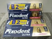 Fixodent Ultra Max Hold Secure Denture Adhesive 2.2oz, EACH (2-2PK BUNDLE)