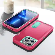 For iPhone 12 / 12 Pro 3 in 1 Rugged Holder Phone Case