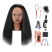 Mannequin Head with 100% Real Hair, 16" Cosmetology Mannequin Manikin Training