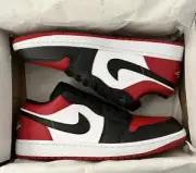 Nike Air Jordan 1 Low Red / Black “BRED TOE”. Size: US 10, BRAND NEW IN BOX