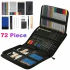 72 Pieces Artist Sketch Pencils Set Colouring Sketching Drawing Charcoal ArtKit[