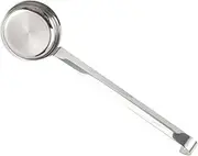 PRETYZOOM Soup Ladle Stainless Steel Portion Control Spoon Measuring Flat Scoop Pizza Spread Ladle Sauce Portioner for Serving Cooking Pizza Sauce Ketchup