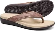 Diabetic Orthopeic Flip Flops for Women, Comfortable Plantar Fasciitis Sandals for Flat Feet, Best Walking Thong Sandals with Arch Support size 6
