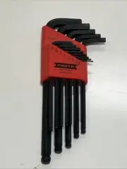 Proto J4995 13 Piece Carbon Steel Hex Key Set, L-Key Ball End, 0.05" to 3/8"