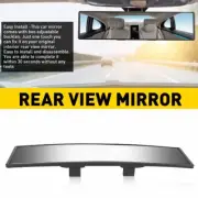 Universal 270MM Wide Convex Interior Clip On Rear View Clear Mirror ABS+HD lens