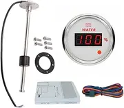 ELING 52mm Digital Water Level Meter Gauge with Backlight with Alarm 0-190ohm Signal 5 Holes Assembly Water Level Sending Unit Sensor 500mm
