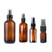 Empty Amber Glass Bottle Water Sprayer Essential Oil Refillable Atomiser