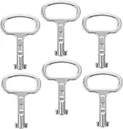 PLAFOPE 6pcs Electric Cabinet Keys Utility Keys for Valves Suitable for Water Gas Elevator and Distribution Boxes Practical Wrench Tools for Daily Use
