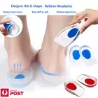 Silicone Gel Heel Cushions Cup Lifts Height Increase Insoles Shoe Inserts Pads