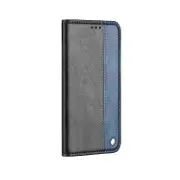 Business Solid Stitching Horizontal Flip Leather Case For Iphone Xs Max With Holder and Card Slots and Wallet and Lanyard (Blue)
