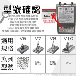 適用Dyson V6 吸塵器鋰電池 3000mAh BSMI合格 SV03/04/07/08/09 替換電池