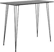 Bar Table, Bar Height Pub Table, Counter Height Bar Table, Rectangular Kitchen Table with Sturdy Legs for Kitchen, Office, Living Room, Bar, Easy Assemble, 120x60x105 cm