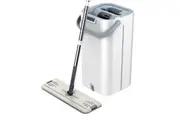 Vibe Geeks Microfiber Mop with Bucket and 4 Washable Pads - Versatile Cleaning Solution - White