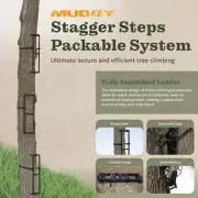 Outdoors Stagger Steps Packable Rock Solid Steel Ladder System for Tree Climb...