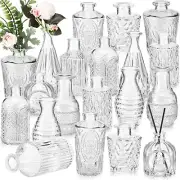 20 Pcs Glass Bud Vase Set Small Vases for Flowers Vintage Flower Vase in Bulk...