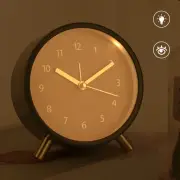 Sleek 11CM Silent Alarm Clock for Bedroom Use with Gentle Night Light Feature