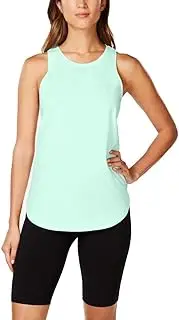 [Calvin Klein Performance] Calvin Klein Women's Ruched Back Tank, Bleached Aqua, Medium
